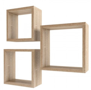 Simple-19 Полки-кубы комплект 3шт. 300*125*300, дуб сонома